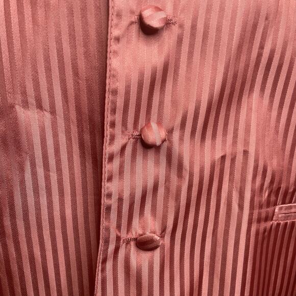 Vesuvio Napoli Men's Pink Pinstriped Vest Size S Flamboyant Vegas Tuxedo Wedding - Picture 8 of 12